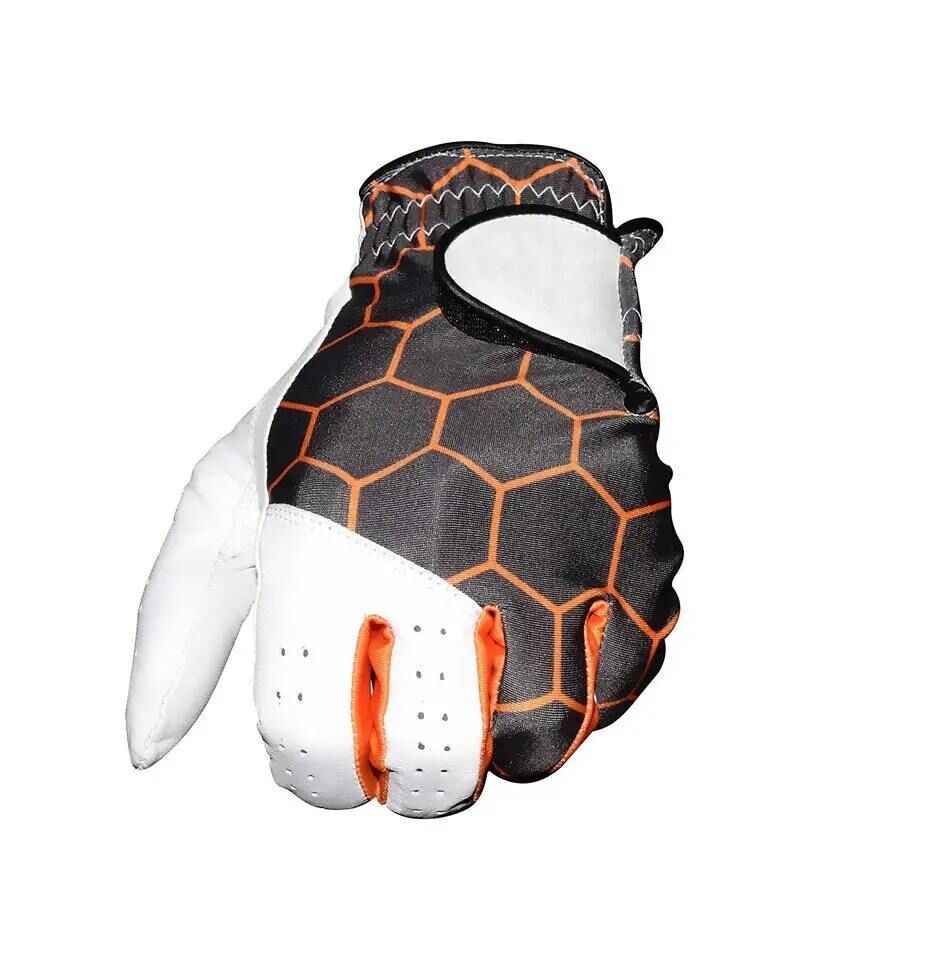 Custom sheepskin men's golf gloves with adjustable wrist strap and advanced grip technology – wholesale bulk supply